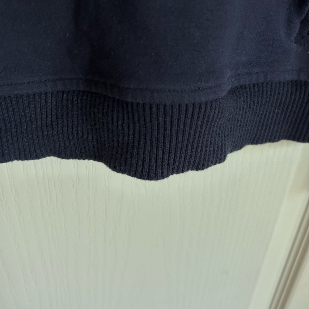 Ralph Lauren Petite navy blue pullover sweatshirt zipper pockets petite large - Picture 5 of 10